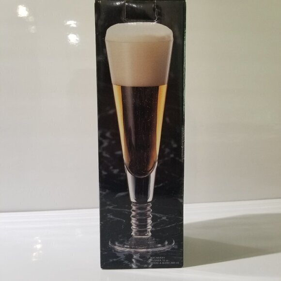 Abbott Collection Beer Pilsner Glass 12 oz Tarnow Poland Mouth Blown Set Of 3 - Picture 3 of 11